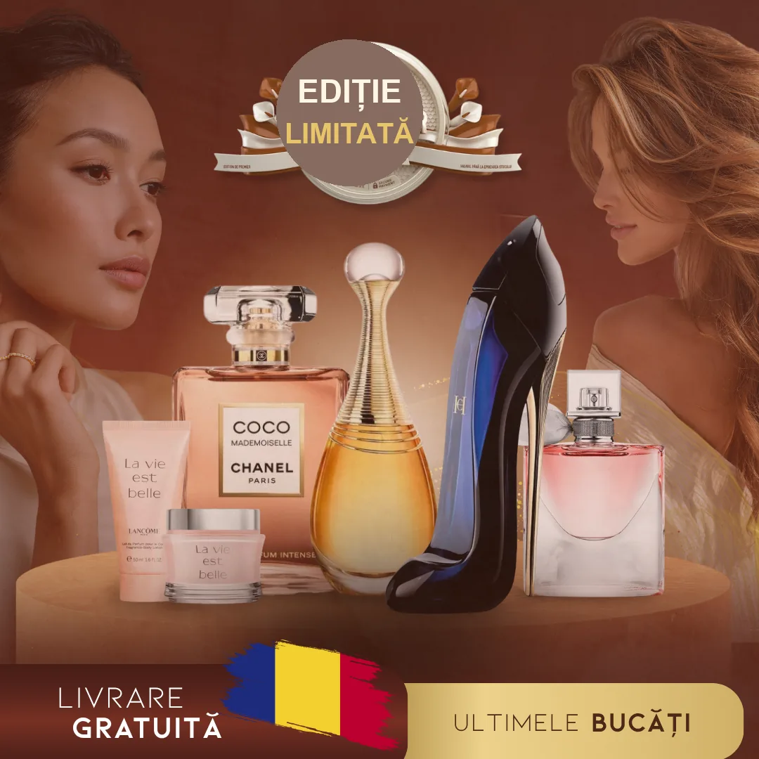 Set 4 parfumuri de lux + 2 creme cadou